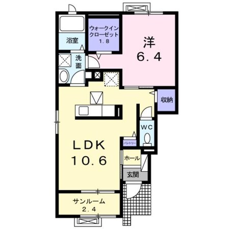 朝菜町駅 徒歩14分 1階の物件間取画像